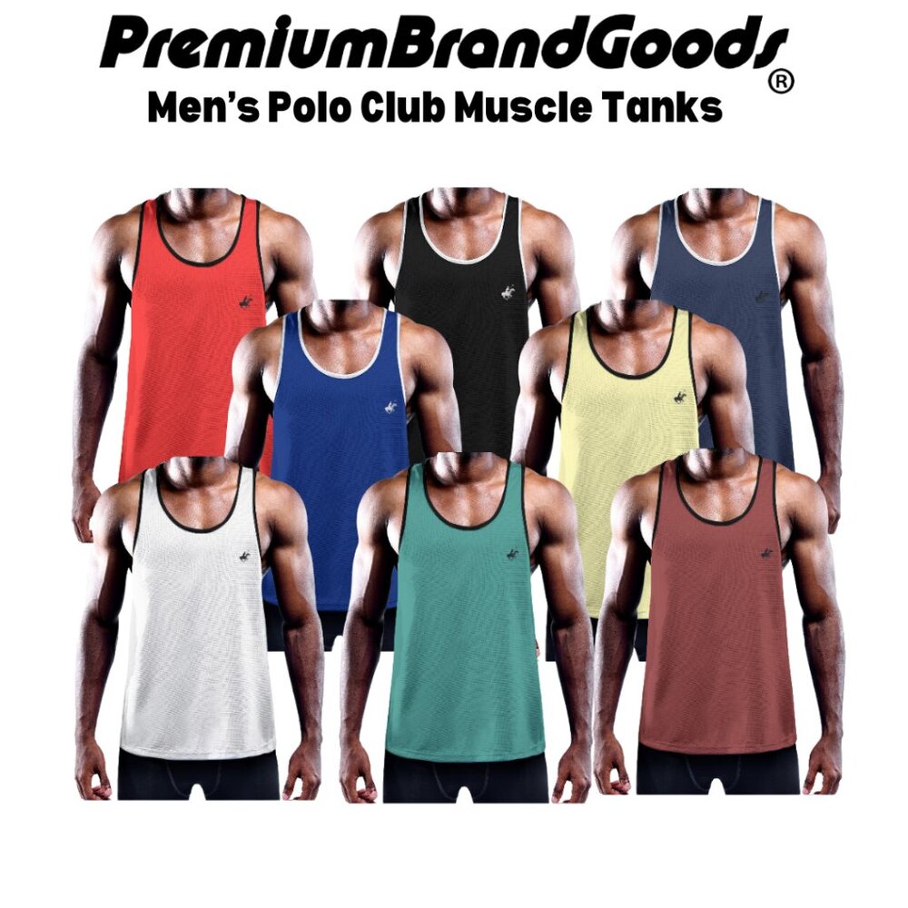 Men's 100% Cotton  Muscle Tank Top T Shirts Quick Dry Workout Assorted  5 pack